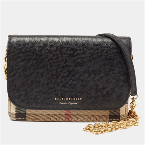 burberry hampshire check leather crossbody bag|burberry vintage check bag.